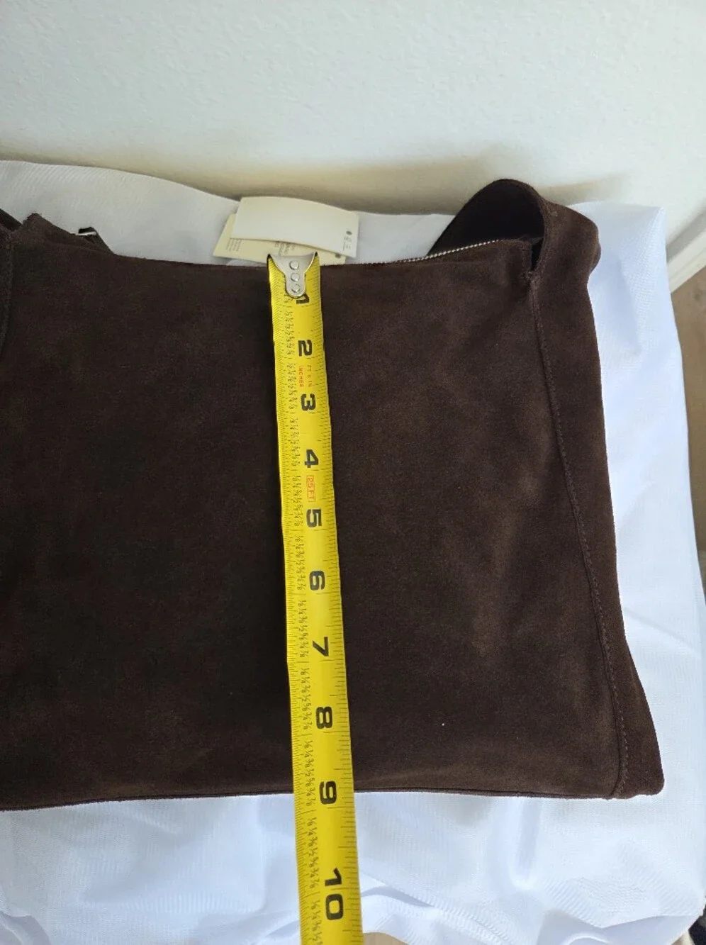 Chocolate Brown Suede Shoulder Bag